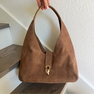 NWOT Anine Bing Brown Suede Shoulder Bag in Toffee Brown